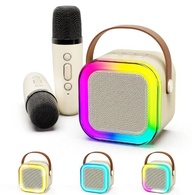 Мини-караоке колонка Colorful Karaoke sound system K12 и 2 микрофона